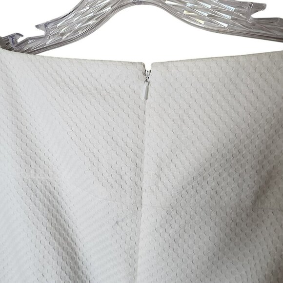 Tory Burch White Textured Sleeveless Sheath Dress Size 12 NWT $275 Cotton Blend - Picture 6 of 7